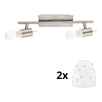 Eglo - Faretto LED MY CHOICE 2xE14/4W/230V cromo opaco/bianco