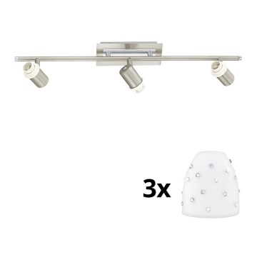 Eglo - Faretto LED MY CHOICE 3xE14/40W/230V cromo opaco/bianco