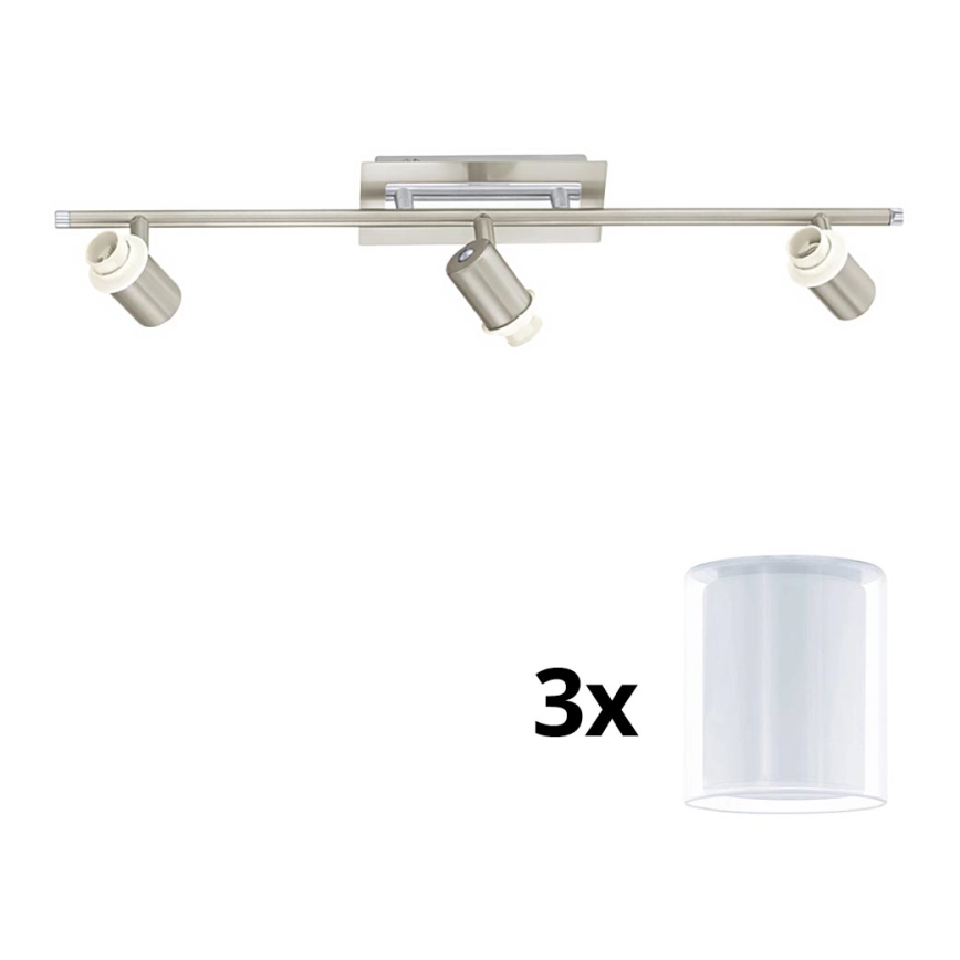 Eglo - Faretto LED MY CHOICE 3xE14/40W/230V cromo opaco/bianco