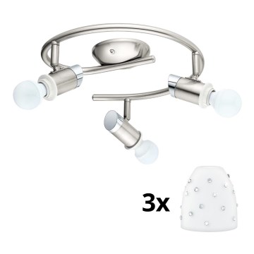 Eglo - Faretto LED MY CHOICE 3xE14/4W/230V  cromo opaco/bianco