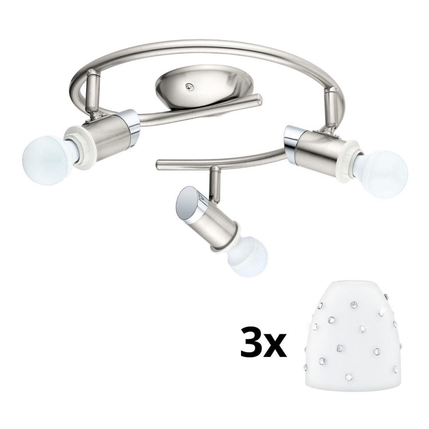Eglo - Faretto LED MY CHOICE 3xE14/4W/230V  cromo opaco/bianco