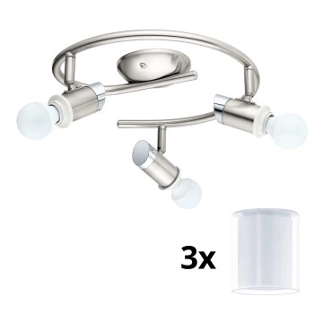 Eglo - Faretto LED MY CHOICE 3xE14/4W/230V  cromo opaco/bianco
