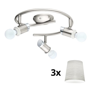 Eglo - Faretto LED MY CHOICE 3xE14/4W/230V  cromo opaco/color crema