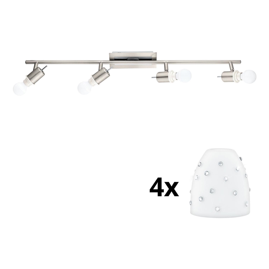 Eglo - Faretto LED MY CHOICE 4xE14/4W/230V cromo opaco/bianco