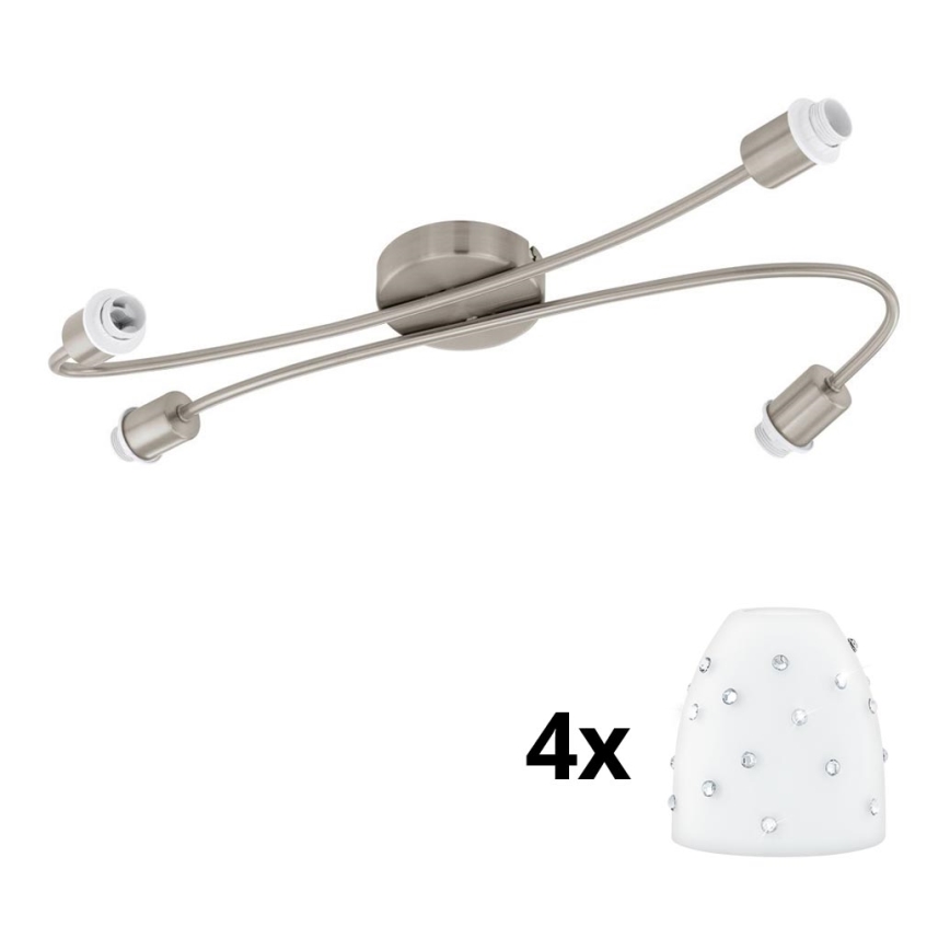 Eglo - Faretto LED MY CHOICE 4xE14/4W/230V cromo opaco/bianco