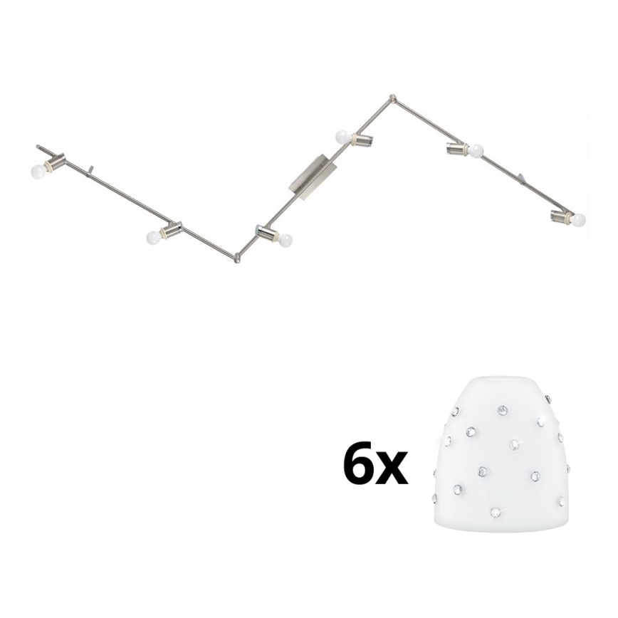 Eglo - Faretto LED MY CHOICE 6xE14/4W/230V cromo opaco/bianco