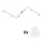 Eglo - Faretto LED MY CHOICE 6xE14/4W/230V cromo opaco/bianco