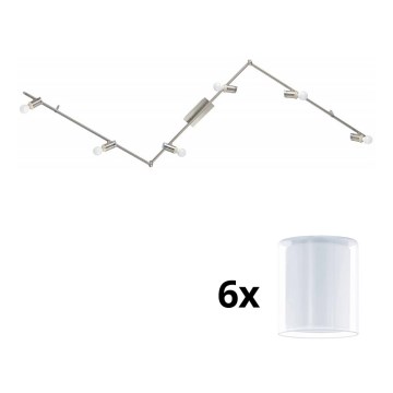 Eglo - Faretto LED MY CHOICE 6xE14/4W/230V cromo opaco/bianco