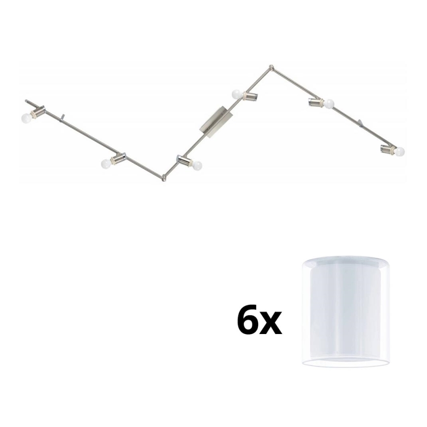 Eglo - Faretto LED MY CHOICE 6xE14/4W/230V cromo opaco/bianco