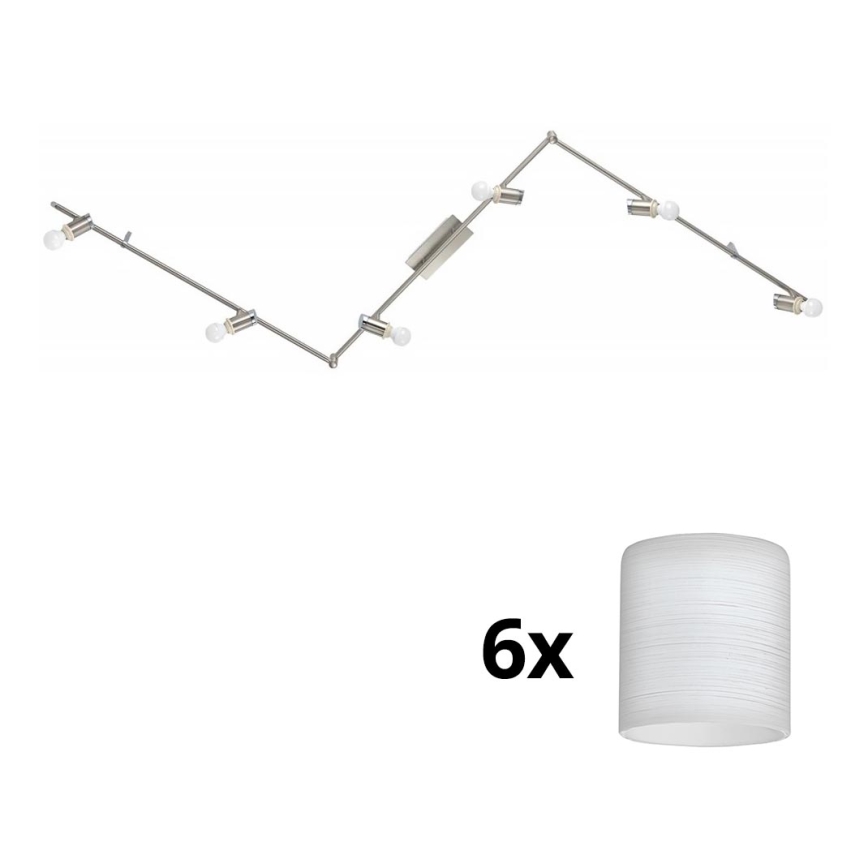 Eglo - Faretto LED MY CHOICE 6xE14/4W/230V cromo opaco/bianco