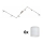 Eglo - Faretto LED MY CHOICE 6xE14/4W/230V cromo opaco/bianco