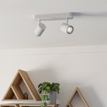 Eglo - Faretto per bagno 2xGU10/5W/230V IP44 bianco