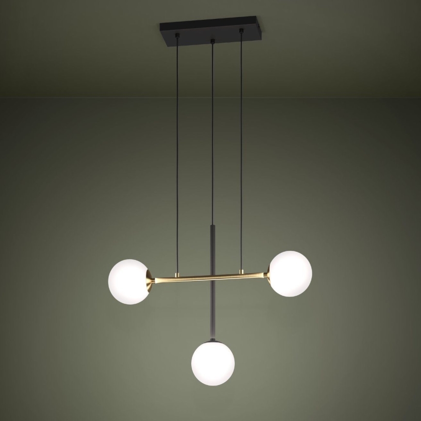 Eglo - Hängeleuchte 3xE14/40W/230V golden/schwarz