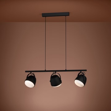 Eglo - Hängeleuchte 3xE27/28W/230V schwarz