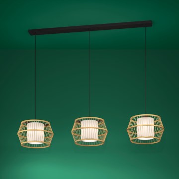 Eglo - Hängeleuchte 3xE27/40W/230V Bambus