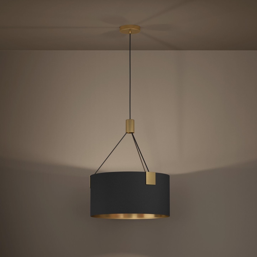 Eglo - Hängeleuchte 3xE27/40W/230V schwarz/golden