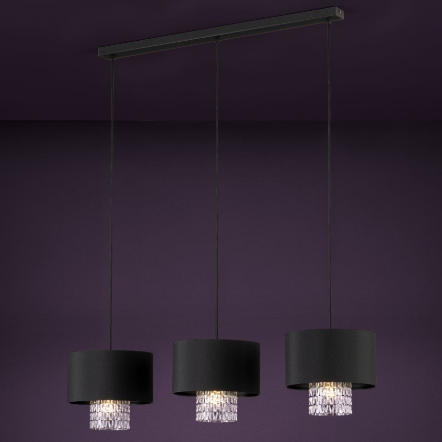 Eglo - Hängeleuchte 3xE27/40W/230V schwarz