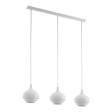 Eglo - Hängeleuchte 3xE27/60W/230V weiß