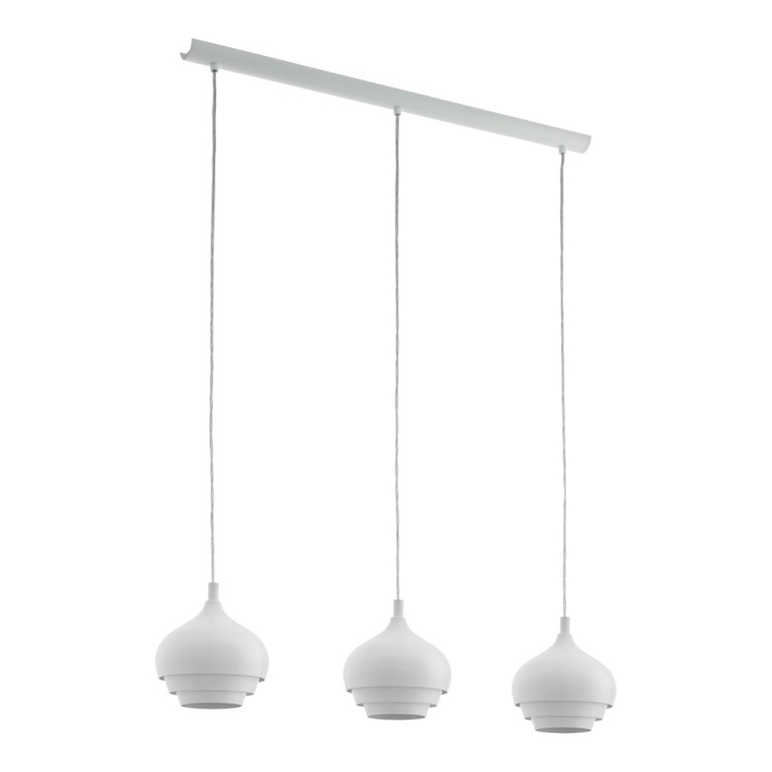 Eglo - Hängeleuchte 3xE27/60W/230V weiß