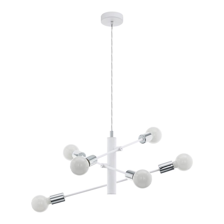 Eglo - Hängeleuchte 6xE27/60W/230V weiß