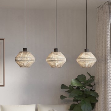 Eglo - Hängeleuchte mit Kabel 3xE27/40W/230V cremefarben