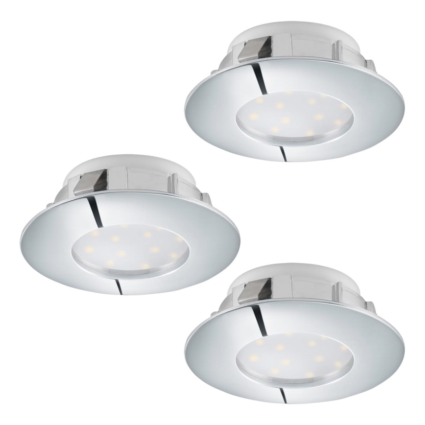 Eglo - KIT 3x Lampada LED da incasso PINEDA 1xLED/4,9W/230V