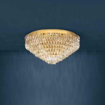 Eglo - Kristalldeckenleuchte VALPARAISO 16xE14/40W/230V gold