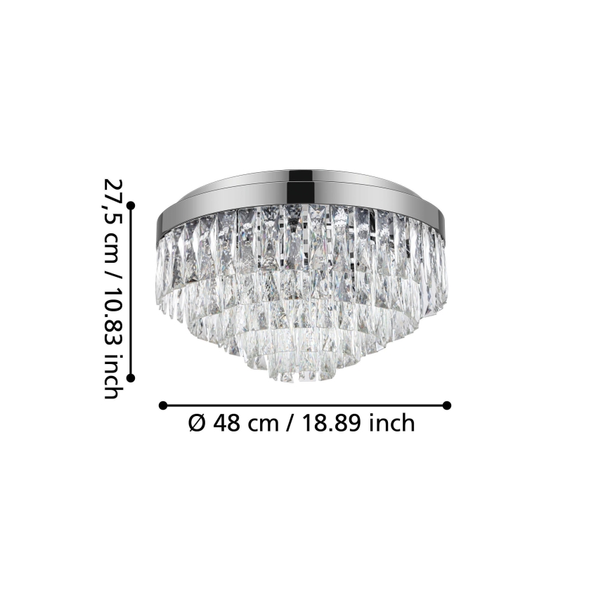 Eglo 39489 - Kristalldeckenleuchte VALPARAISO 8xE14/40W/230V