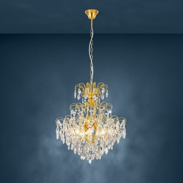 Eglo - Kronleuchter an Kette FENOULLET 5xE14/25W/230V gold