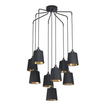 Eglo - Kronleuchter an Schnur 9xE27/40W/230V schwarz