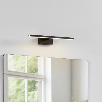 Eglo - Lampada a LED per specchio da bagno, 7W/230V, 3000/4000/6500K, 40 cm, IP44, nero