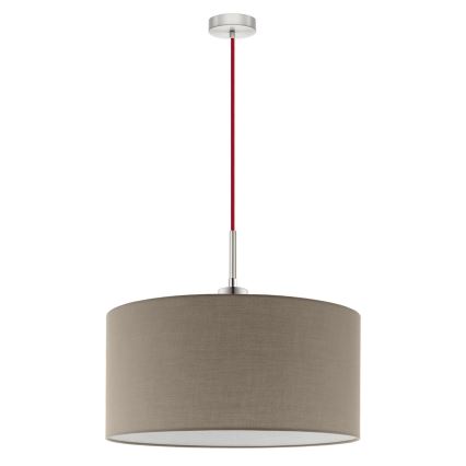 Eglo - Lampada a sospensione LED su cavo TUNJA 1xE27/60W/230V taupe