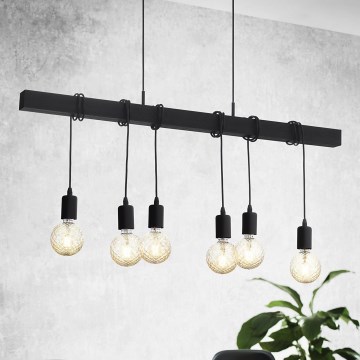 Eglo - Lampada a sospensione TOWNSHEND 6xE27/60W/230V