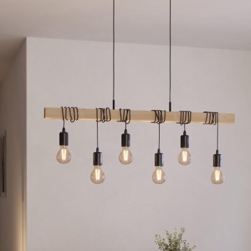 Eglo - Lampada a sospensione TOWNSHEND 6xE27/60W/230V