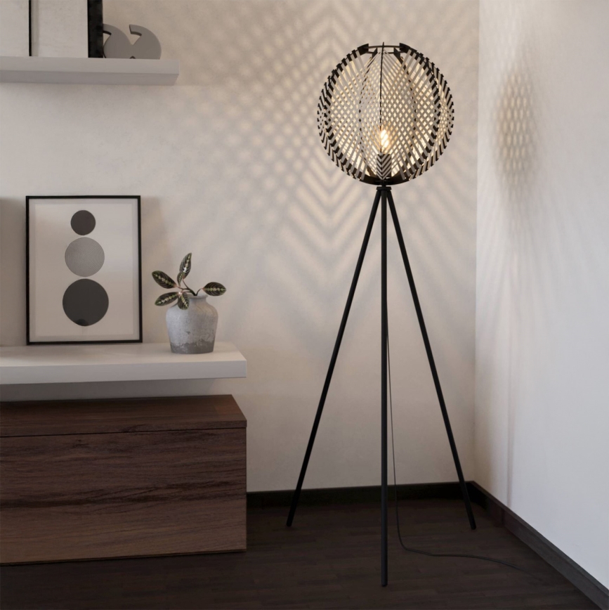 Eglo - Lampada con piedistallo 1xE27/40W/230V bianco/nero