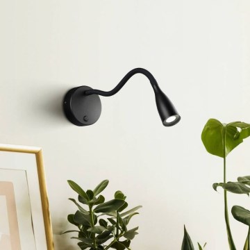 Eglo - Lampada da parete flessibile a LED/3,8W/230V nera
