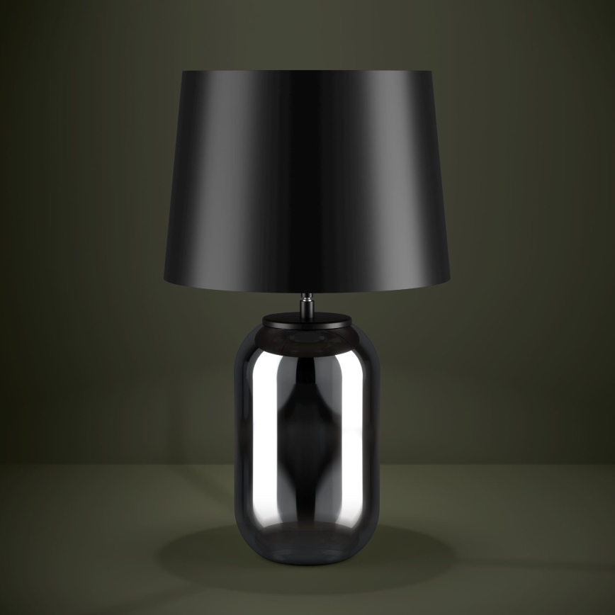 Eglo - Lampada da tavolo 1xE27/40W/230V nero/fumé