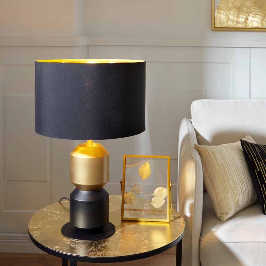 Eglo - Lampada da tavolo 1xE27/40W/230V nero/oro