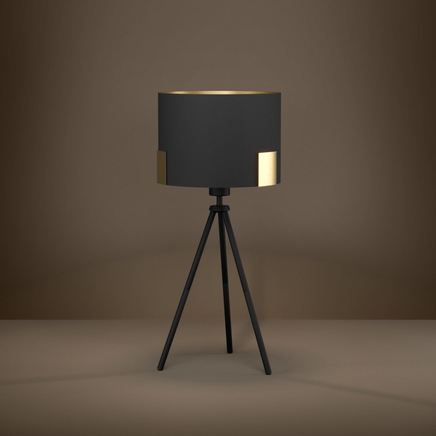 Eglo - Lampada da tavolo 1xE27/40W/230V nero/oro