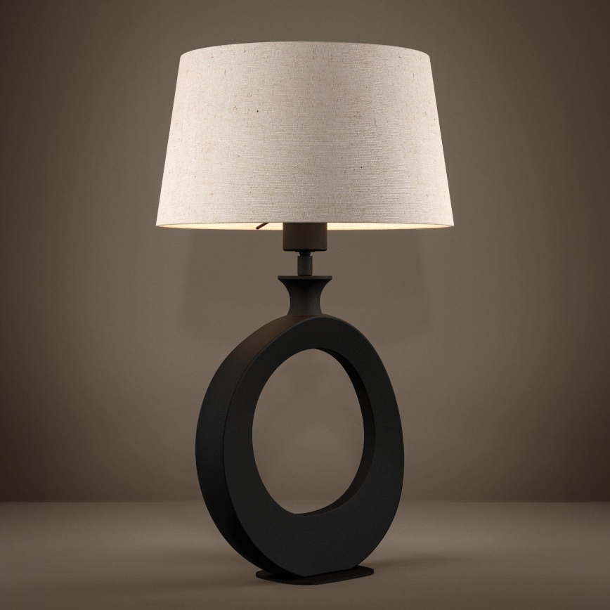Eglo - Lampada da tavolo 1xE27/60W/230V 52,5 cm nero/color crema