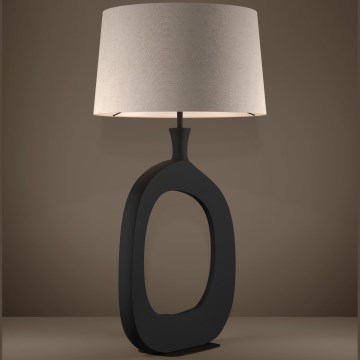 Eglo - Lampada da tavolo 1xE27/60W/230V 88 cm nero/color crema