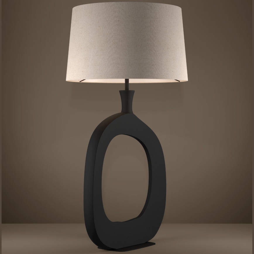 Eglo - Lampada da tavolo 1xE27/60W/230V 88 cm nero/color crema
