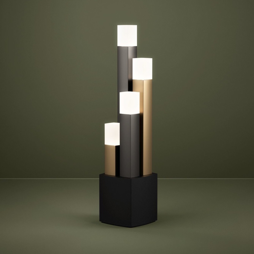 Eglo - Lampada da tavolo LED dimmerabile 4xLED/3,7W/230V 3000K antracite/oro