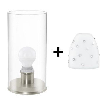 Eglo - Lampada da tavolo LED MY CHOICE 1xE14/4W/230V bianco/cromo opaco