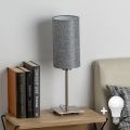 Eglo - Lampada da tavolo LED TUNJA 1xE27/60W/230V 26,5 cm cromo opaco/grigio