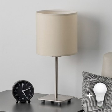Eglo - Lampada da tavolo LED TUNJA 1xE27/60W/230V crema
