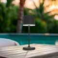 Eglo - Lampada da tavolo ricaricabile a sfioramento dimmerabile per esterni LED/1,8W/5V 2500/3000/4000K 2500 mAh IP54 nera