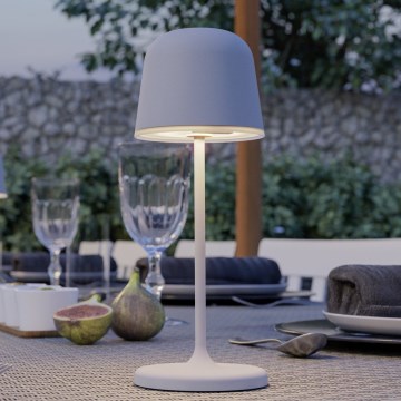 Eglo - Lampada da tavolo ricaricabile da esterno dimmerabile a LED con controllo a sfioramento LED/1,8W/5V 2500/3000/4000K 2500 mAh IP54 grigio