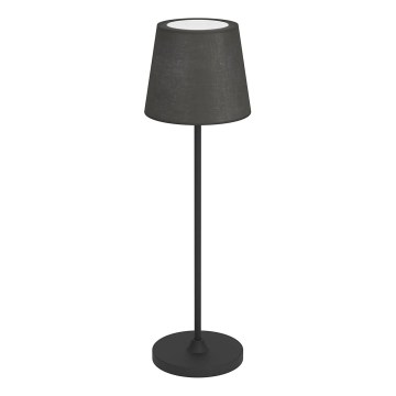 Eglo - Lampada da tavolo ricaricabile dimmerabile a sfioramento LED/3,8W/5V 2400/3000/4000K 2000 mAh nera