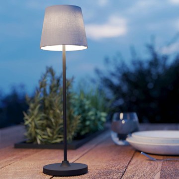Eglo - Lampada da tavolo ricaricabile dimmerabile a sfioramento LED/3,8W/5V 2400/3000/4000K 2000 mAh nero/crema